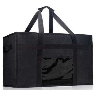 High Quality Black Oxford Waterproof Insulated Uber Eats And Doordash Food Delivery Bag