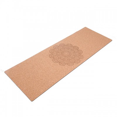 Customized Logo Bulk Time Gym Fitness Pilates Supplies Anti Slip Rubber Eco Friendly Cork Yoga Mat