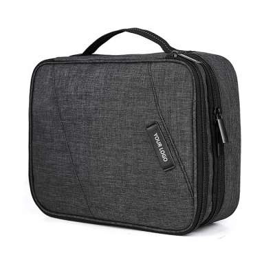 Good Man Double Layer Portable Travel Electronic Accessories And Cable Organizer Bag