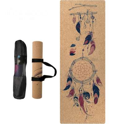 Eco-friendly Design Your Own Yoga Mat Set Self Rolling Pilates Cork Yoga Mat Gym